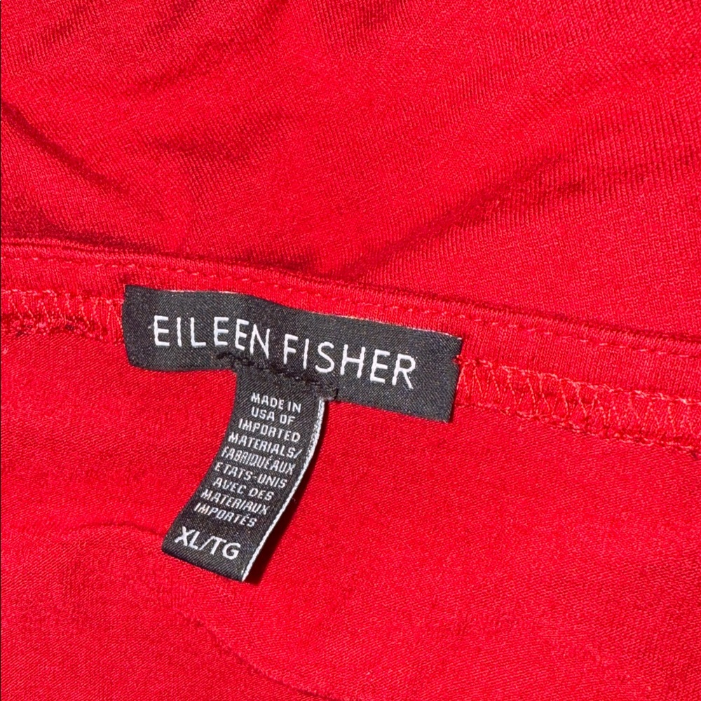 Eileen Fisher Rich Red Long Sleeve Tunic - Picture 7 of 7
